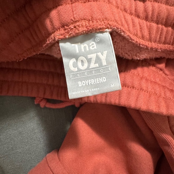 Tna COZYAF BOYFRIEND SWEATPANT- Gd Warm Sienna Red - Picture 3 of 4